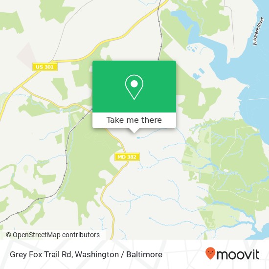 Grey Fox Trail Rd, Upper Marlboro, MD 20772 map