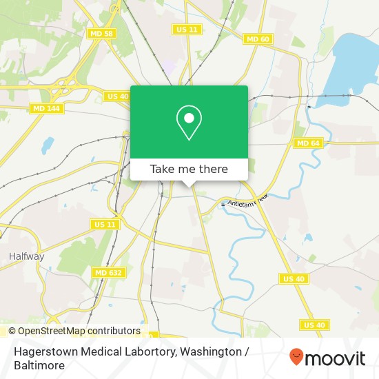 Mapa de Hagerstown Medical Labortory, 330 Mill St