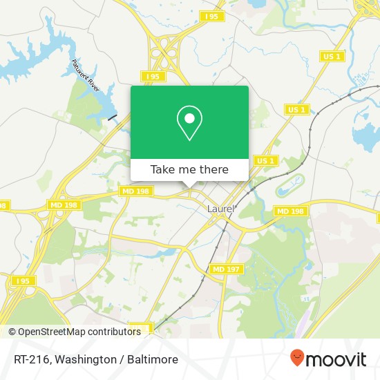 Mapa de RT-216, Laurel, MD 20707