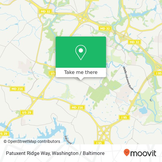 Patuxent Ridge Way, Laurel, MD 20723 map