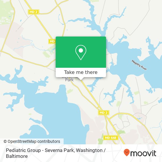 Pediatric Group - Severna Park, 692 Ritchie Hwy map