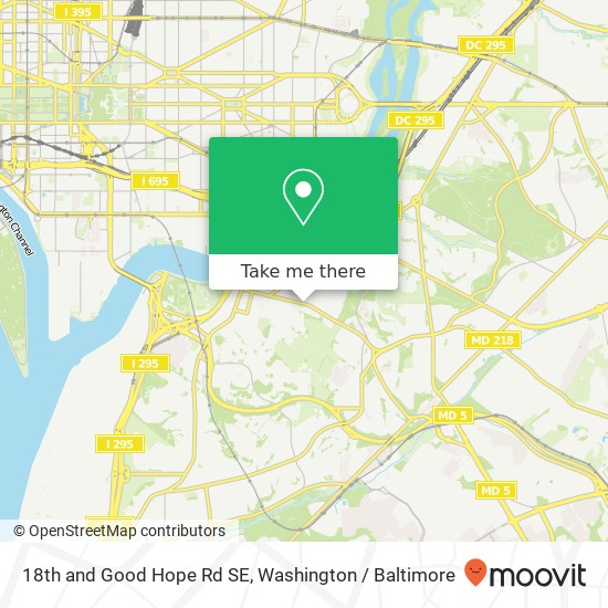 18th and Good Hope Rd SE, Washington, DC 20020 map