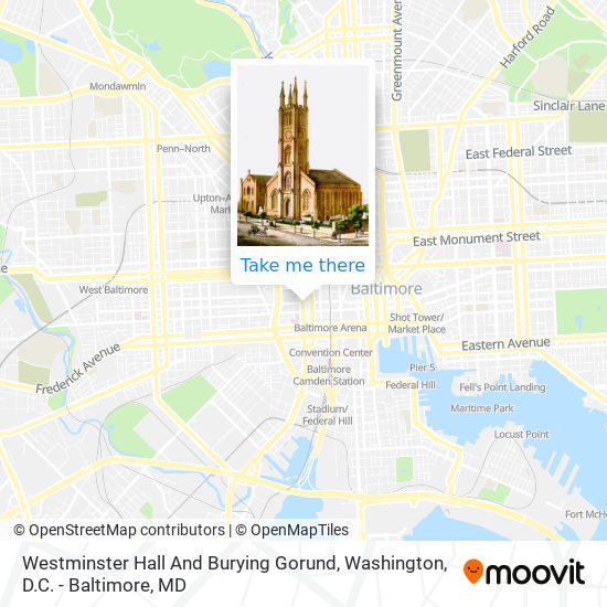 Mapa de Westminster Hall And Burying Gorund