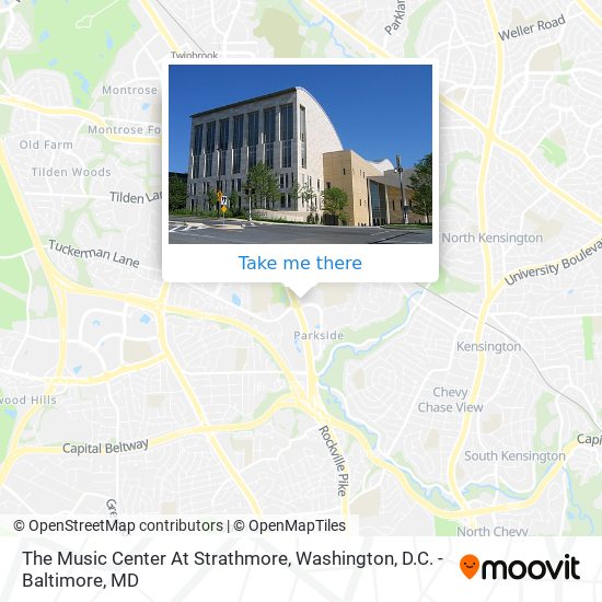 The Music Center At Strathmore map