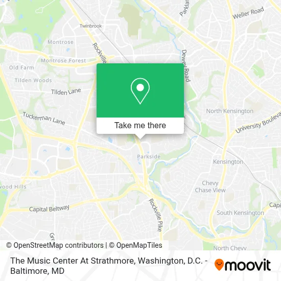 The Music Center At Strathmore map