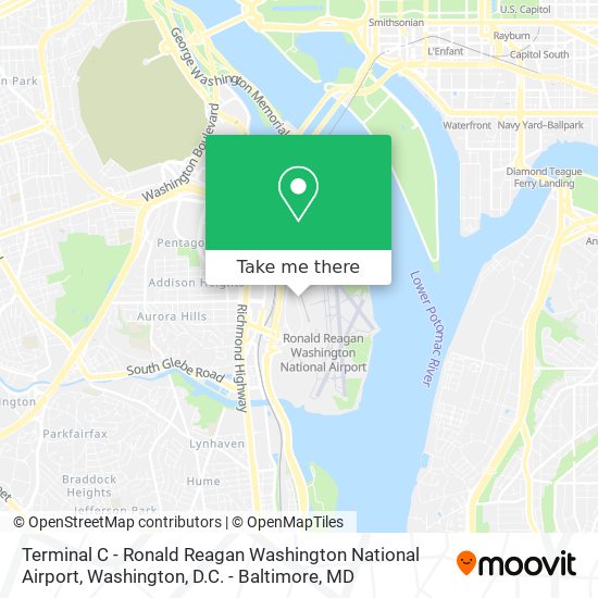 Terminal C - Ronald Reagan Washington National Airport map