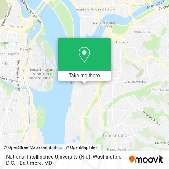 National Intelligence University (Niu) map