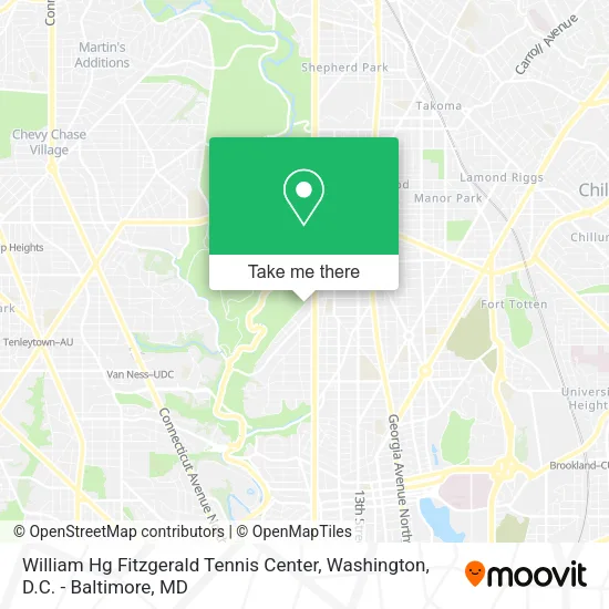 William Hg Fitzgerald Tennis Center map