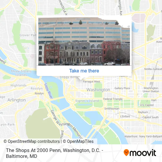 The Shops At 2000 Penn map