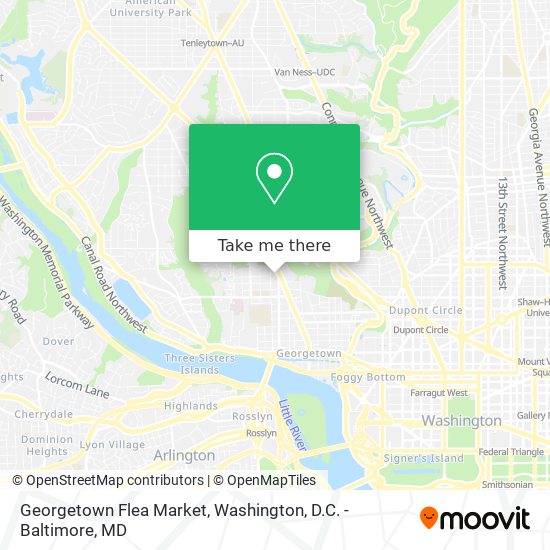 Mapa de Georgetown Flea Market