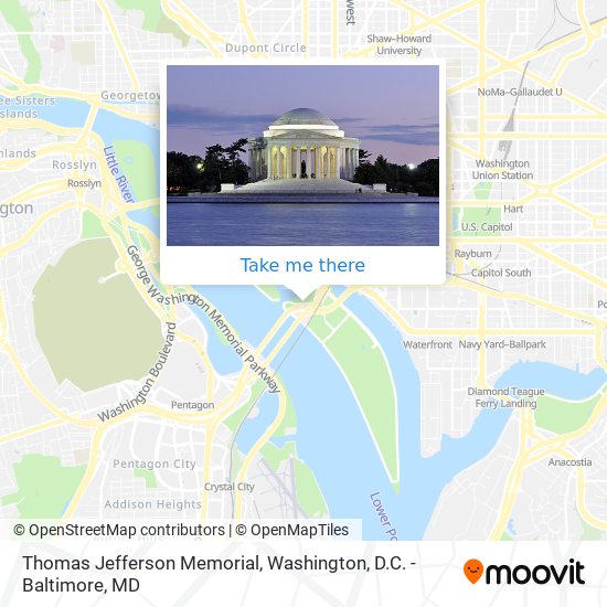 Thomas Jefferson Memorial map