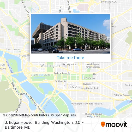 Mapa de J. Edgar Hoover Building
