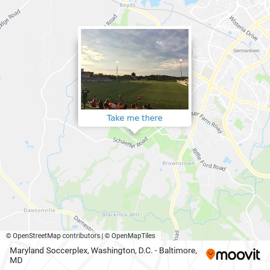 Mapa de Maryland Soccerplex