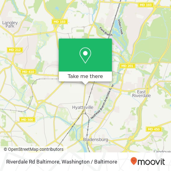 Mapa de Riverdale Rd Baltimore, Riverdale, MD 20737