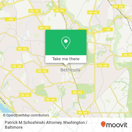 Mapa de Patrick M Schoshinski Attorney, 7735 Old Georgetown Rd
