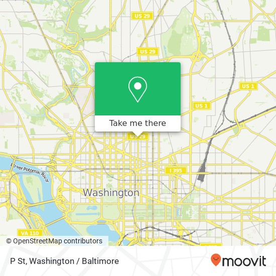 P St, Washington, DC 20001 map