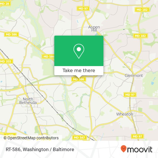 Mapa de RT-586, Silver Spring (NORBECK), MD 20906