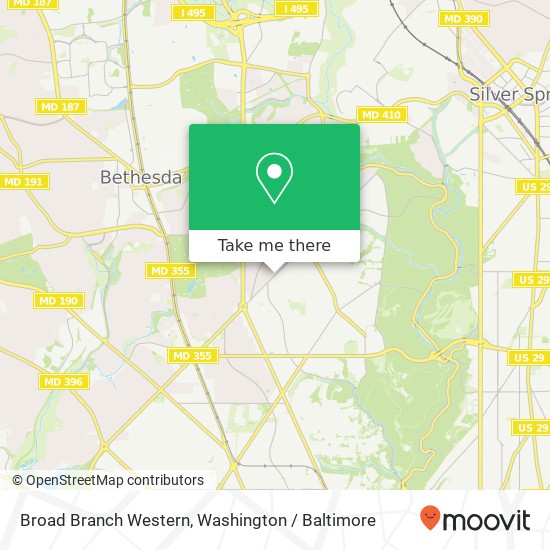 Mapa de Broad Branch Western, Chevy Chase, MD 20815