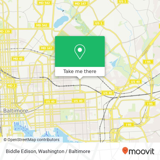 Mapa de Biddle Edison, Baltimore, MD 21213