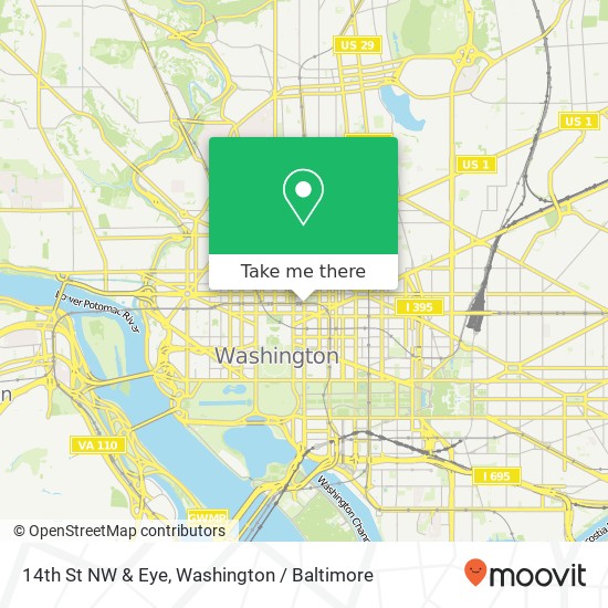 Mapa de 14th St NW & Eye, Washington, DC 20005