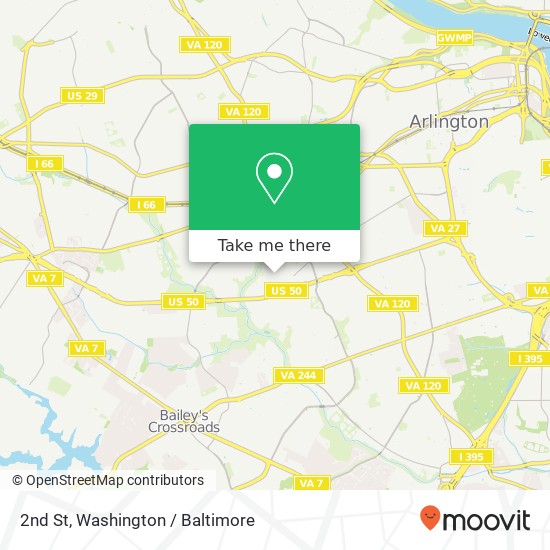 Mapa de 2nd St, Arlington, VA 22203