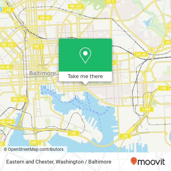 Eastern and Chester, Baltimore, MD 21231 map