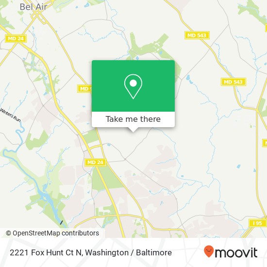 Mapa de 2221 Fox Hunt Ct N, Bel Air, MD 21015