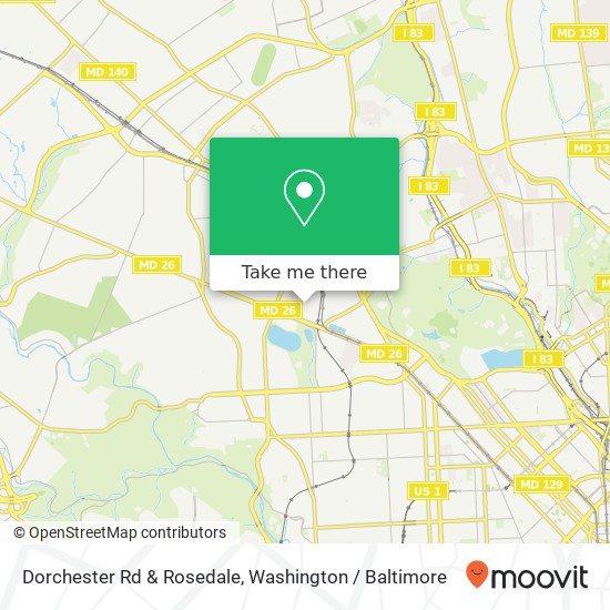 Dorchester Rd & Rosedale, Baltimore, MD 21215 map