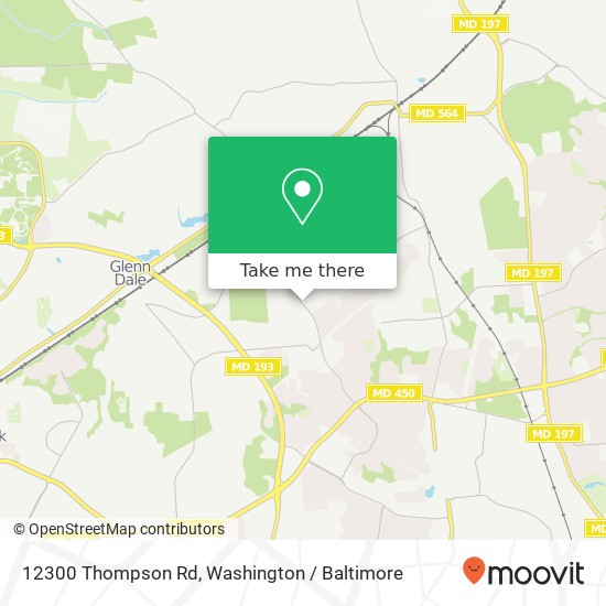 Mapa de 12300 Thompson Rd, Bowie, MD 20720