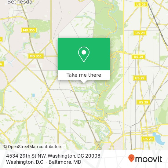 4534 29th St NW, Washington, DC 20008 map