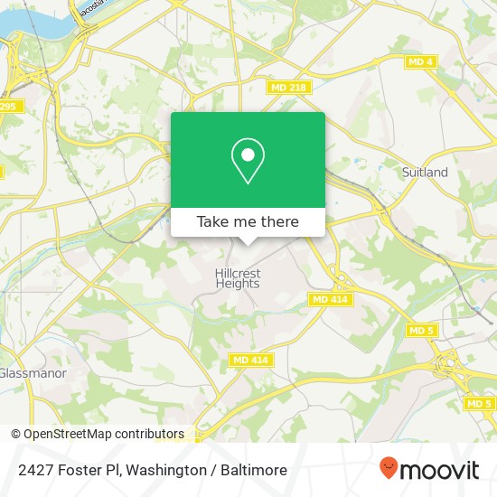 Mapa de 2427 Foster Pl, Temple Hills, MD 20748