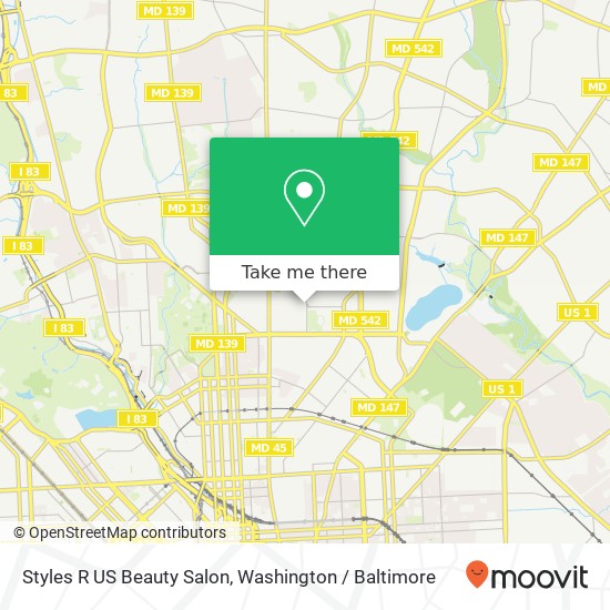 Mapa de Styles R US Beauty Salon