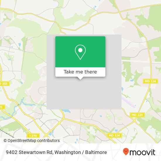 Mapa de 9402 Stewartown Rd, Gaithersburg, MD 20879