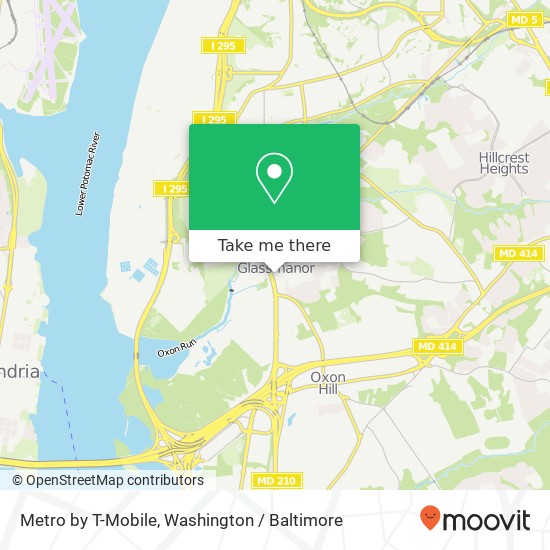 Mapa de Metro by T-Mobile, 5210 Indian Head Hwy