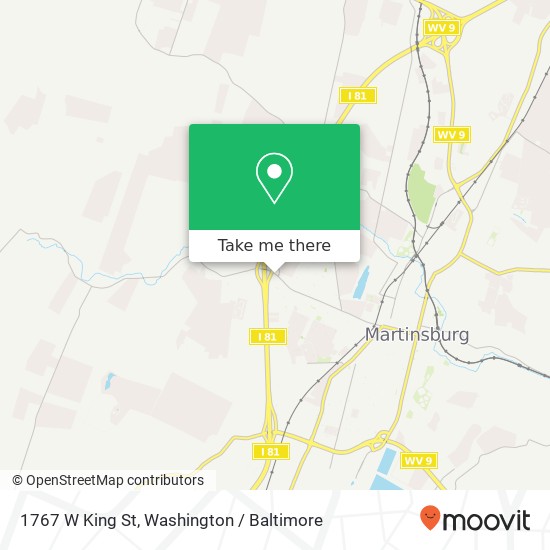 Mapa de 1767 W King St, Martinsburg, WV 25401