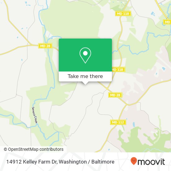 Mapa de 14912 Kelley Farm Dr, Germantown, MD 20874