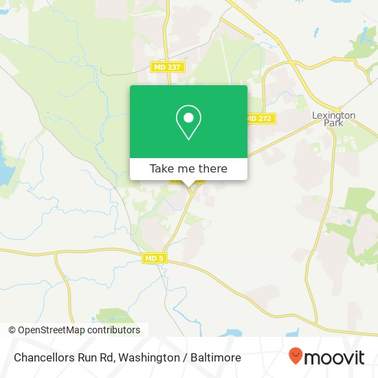 Mapa de Chancellors Run Rd, Great Mills, MD 20634