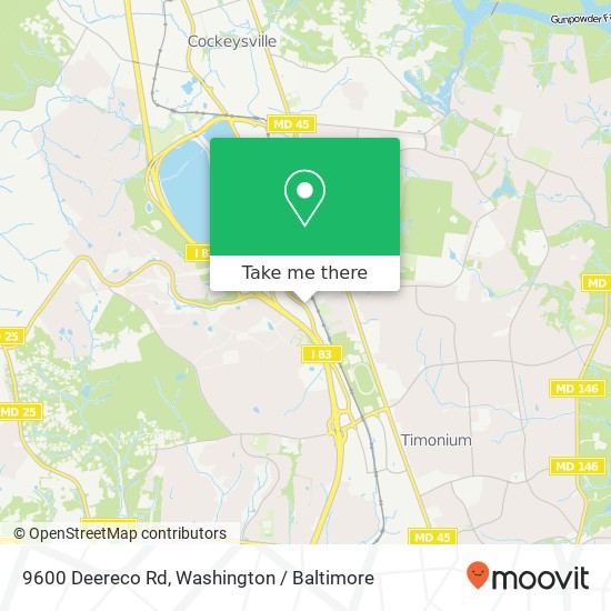 Mapa de 9600 Deereco Rd, Lutherville Timonium, MD 21093