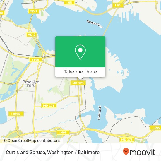 Mapa de Curtis and Spruce, Curtis Bay, MD 21226