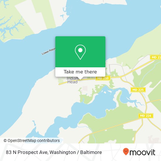 83 N Prospect Ave, Indian Head, MD 20640 map