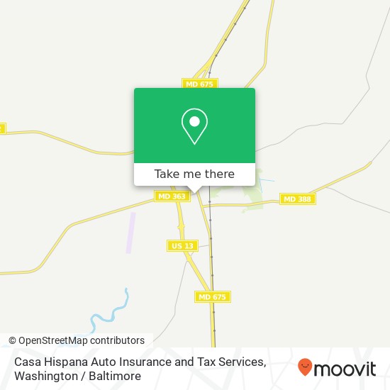Mapa de Casa Hispana Auto Insurance and Tax Services, 30501 Prince William St