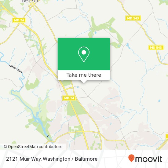 Mapa de 2121 Muir Way, Bel Air, MD 21015