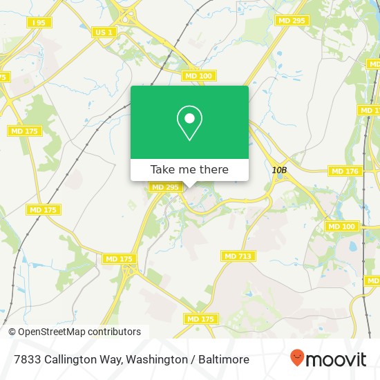 Mapa de 7833 Callington Way, Hanover, MD 21076