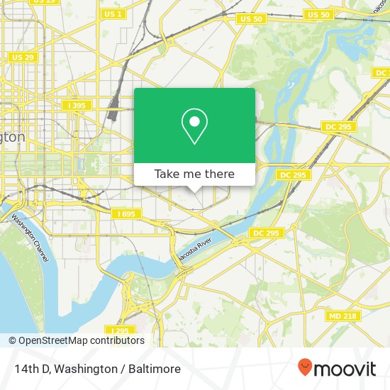 Mapa de 14th D, Washington, DC 20003