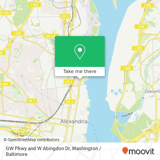 GW Pkwy and W Abingdon Dr, Alexandria, VA 22314 map