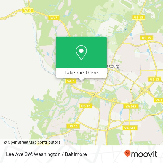 Lee Ave SW, Leesburg, VA 20175 map