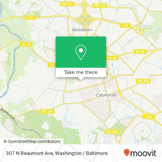 307 N Beaumont Ave, Catonsville, MD 21228 map