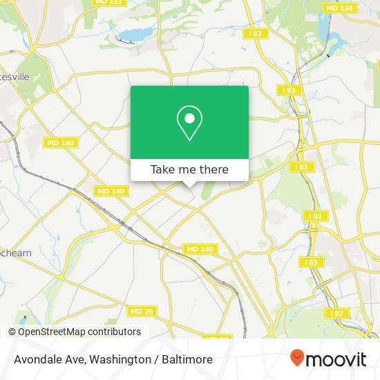 Avondale Ave, Baltimore, MD 21215 map