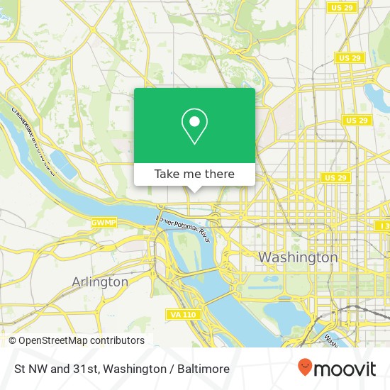 St NW and 31st, Washington, DC 20007 map