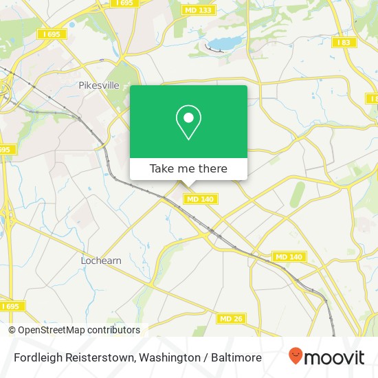 Mapa de Fordleigh Reisterstown, Baltimore, MD 21215